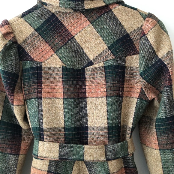 Vintage plaid coat - Picture 6 of 12